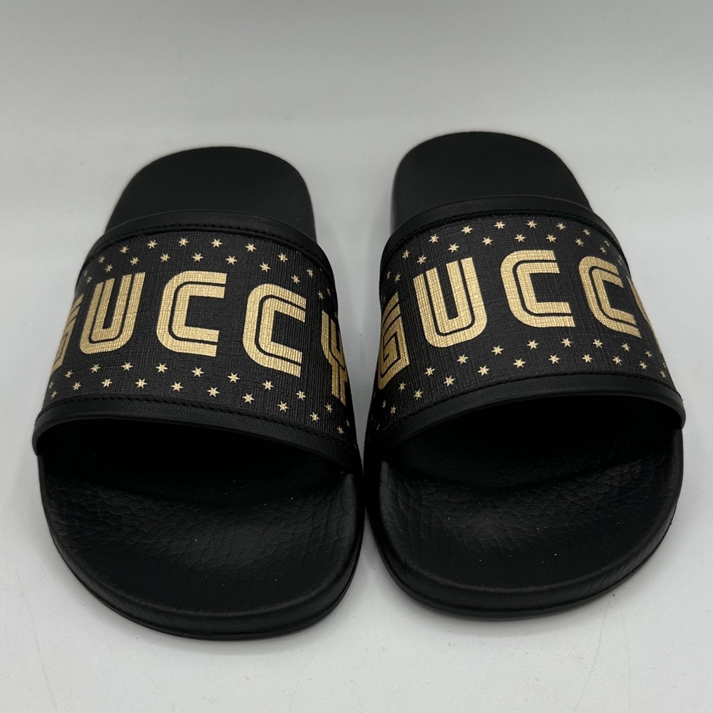 Gucci Pursuit Guccy Sega Stars Slide Sandals Size 35 EU / 5 US NWOB